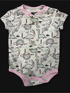 Mint Green Dinosaur One-Piece Bodysuit